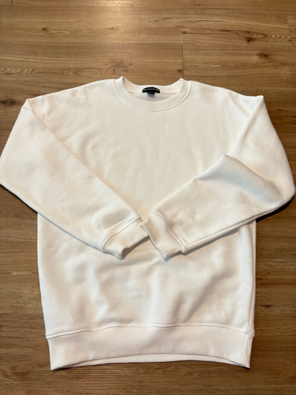 PrettyLittleThing Cream Crewneck Sweater